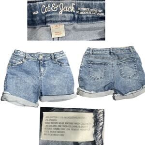 Cat & Jack Youth Girl Cuffed Denim Jeans Shorts Size 10/12 Kidscore Streetwear